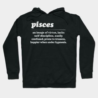 Pisces Zodiac Symbol //// Humorous Gift Design Hoodie